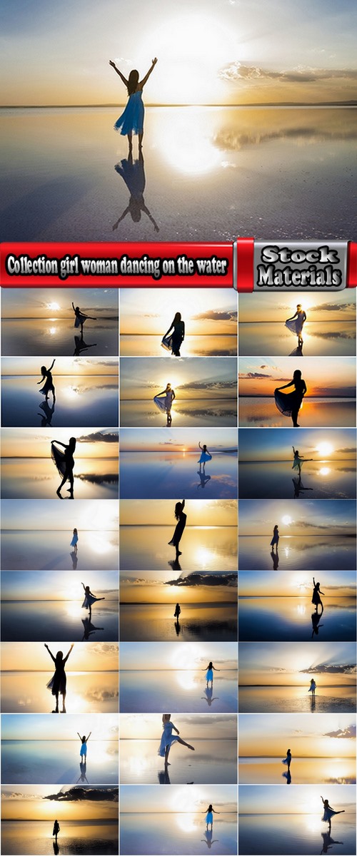 Collection girl woman dancing on the water sea stranded beach dress 25 HQ Jpeg