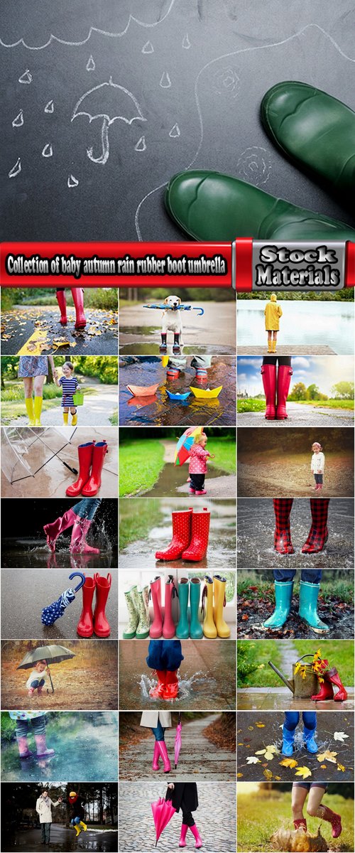 Collection of baby autumn rain rubber boot umbrella woman people 25 HQ Jpeg