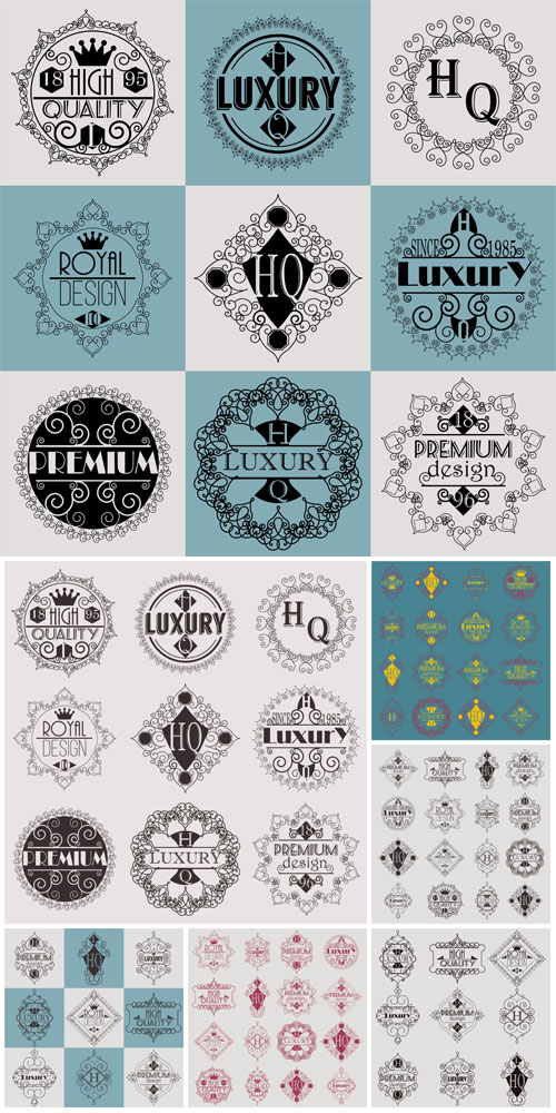 Insignias, logotypes, template set vector