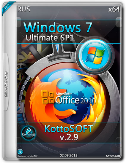 Windows 7 Ultimate SP1 x64 Office 2010 KottoSOFT v.2.9 (RUS/2015)
