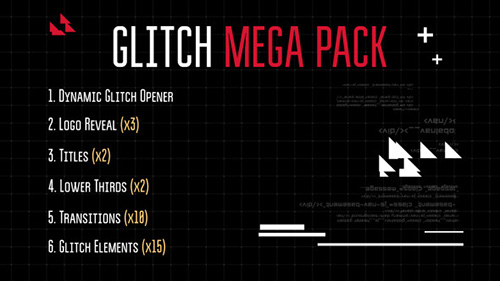 Glitch Mega Pack - Project for After Effects (Videohive)