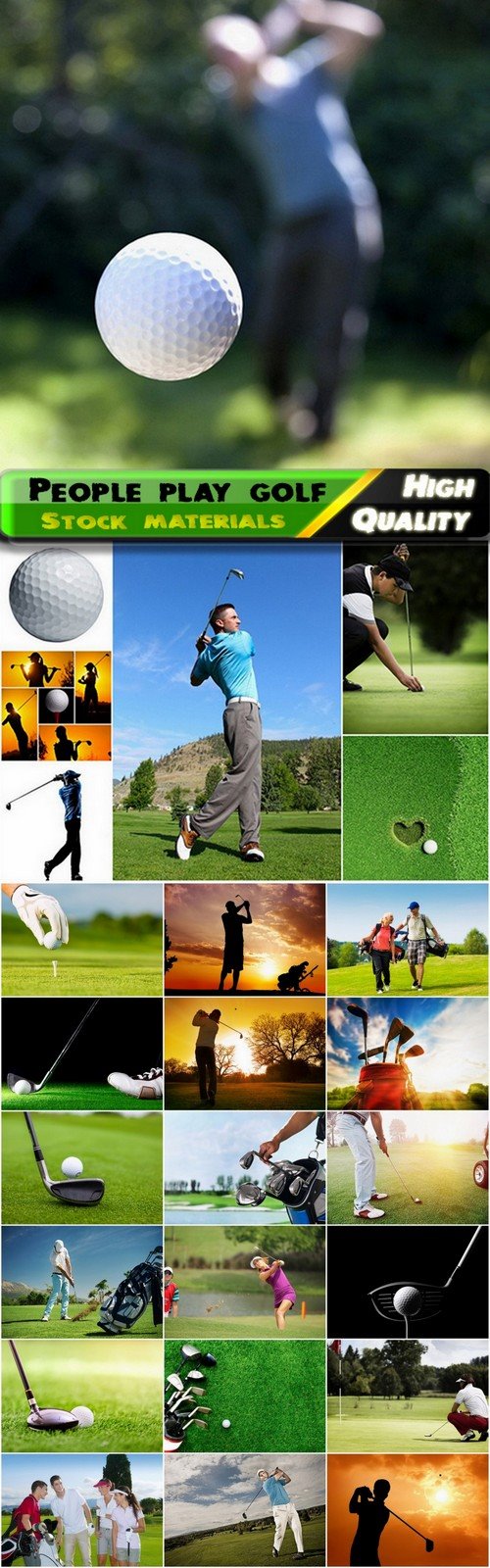 People play golf on the green fields - 25 HQ Jpg