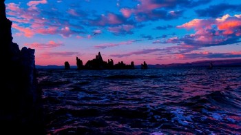 Футаж - Розовые облака над морем