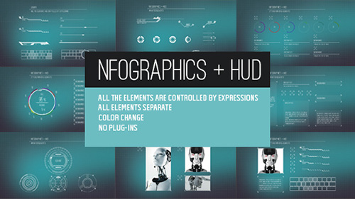 Infographics + HUD - Project for After Effects (Videohive)