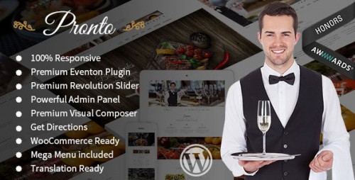 Nulled Pronto - Restaurant & Event WordPress Theme picture