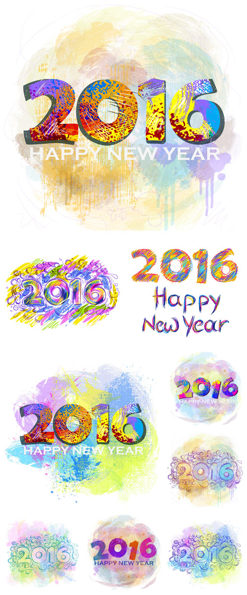 2016 Christmas and New Year vector