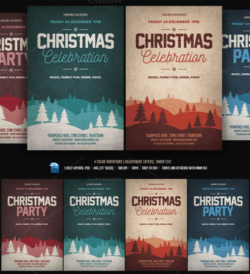 CM - Christmas Party Flyer 432OO4 (Creativemarket)