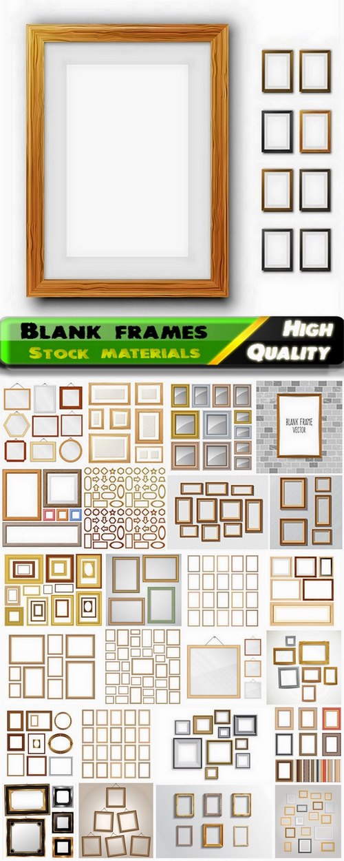 Set of pictures blank frames - 25 Eps