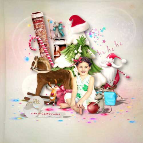 Новогодний скрап-комплект - Счастливый Санта 
