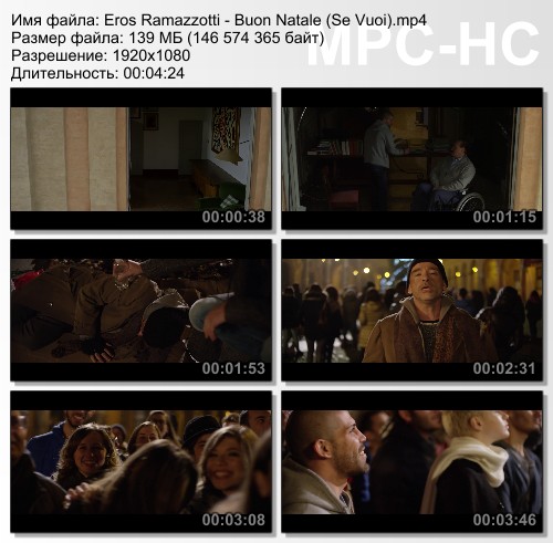 Eros Ramazzotti - Buon Natale (Se Vuoi) (2015) HD 1080