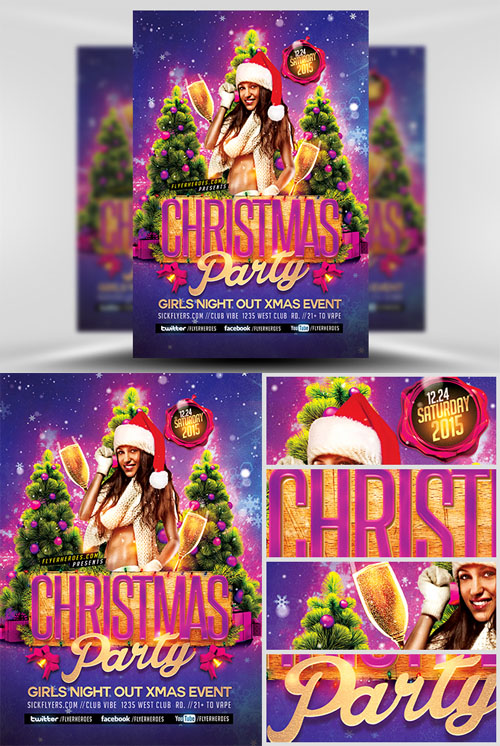 Flyer Template PSD - Christmas 3