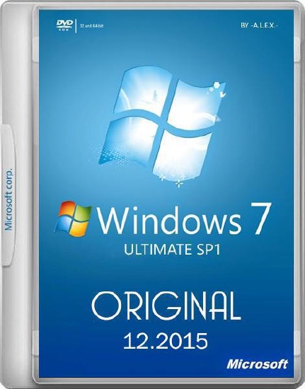 Windows 7 Ultimate SP1 Original by -A.L.E.X.-  12.2015 (x86/x64/RUS/ENG)