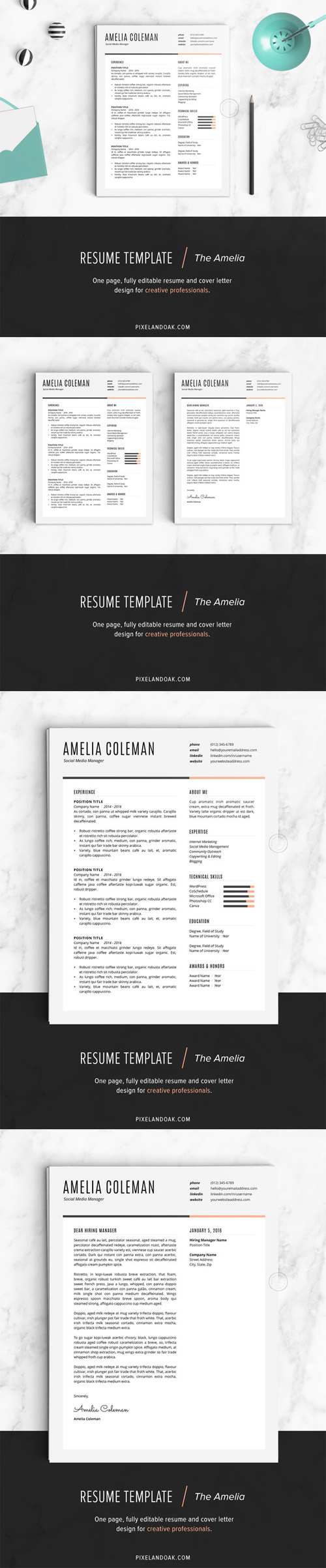 CM - Resume Template | The Amelia 482115