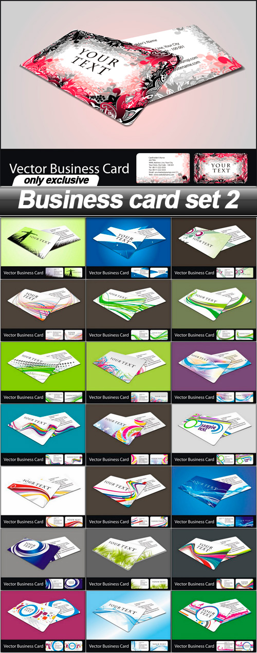 Business card set 2 - 22 EPS