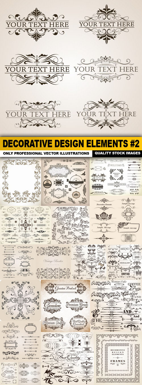 Decorative Design Elements #2 - 18 Vector