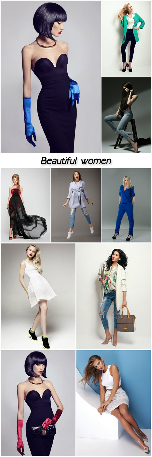 Beautiful women in stylish clothes