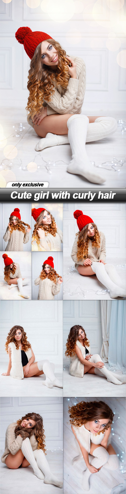 Cute girl with curly hair - 10 UHQ JPEG