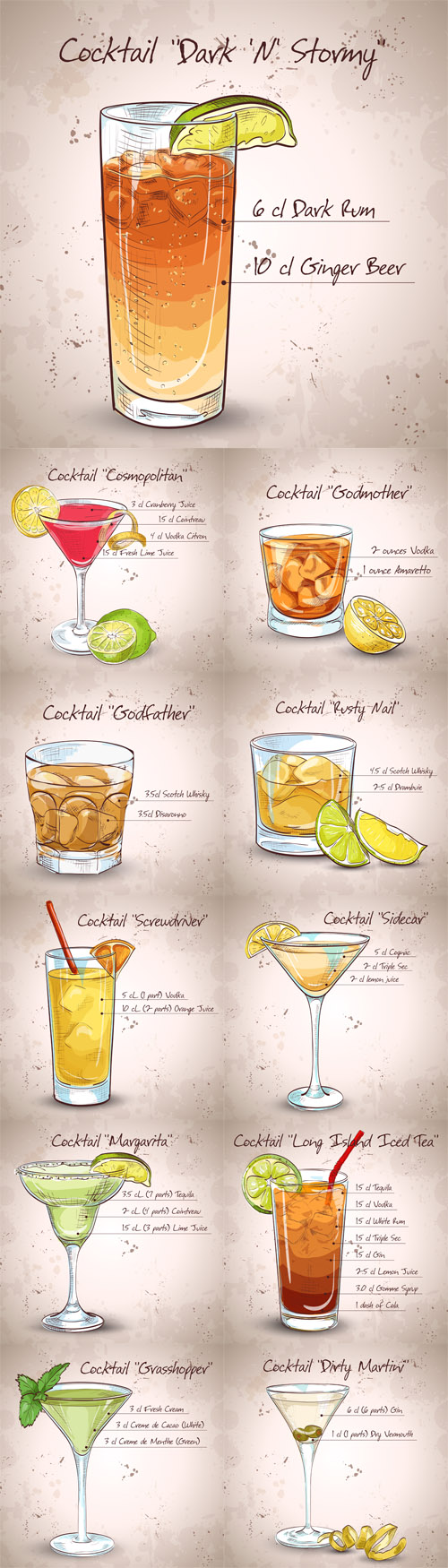 Cocktail set - Vectors