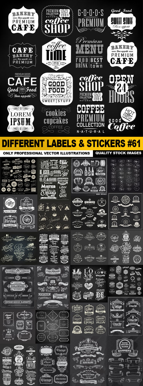 Different Labels & Stickers #61 - 25 Vector