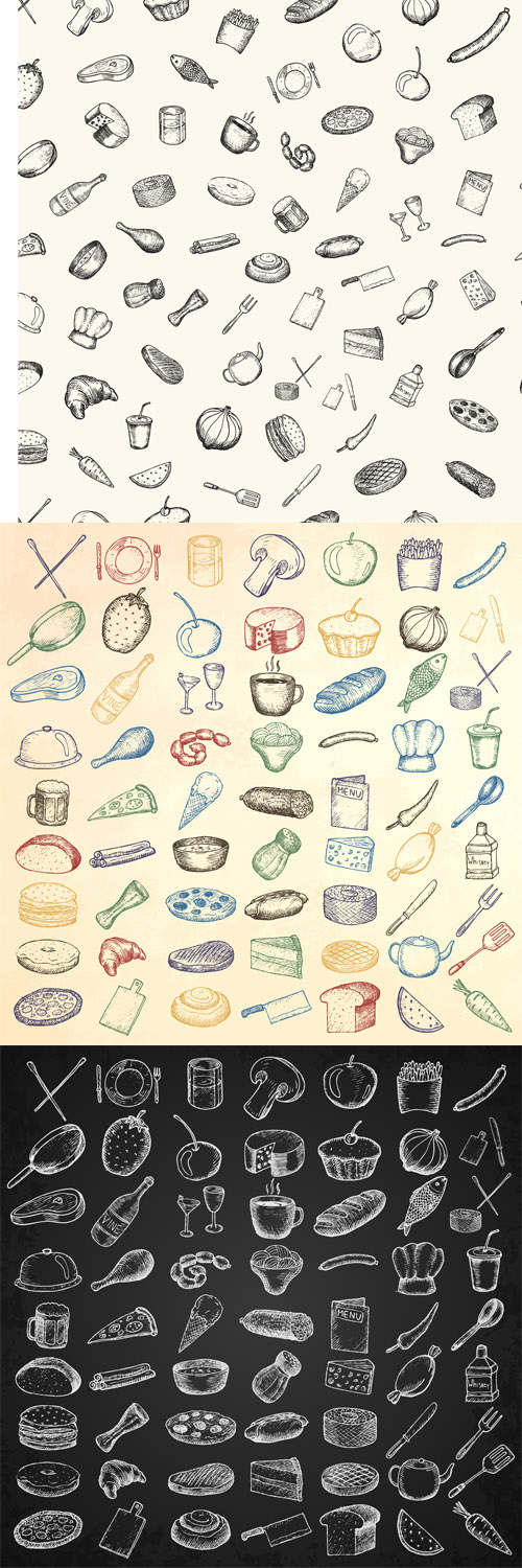 Set of restaurant icons - Vectors