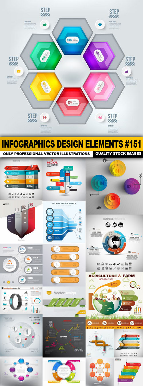 Infographics Design Elements #151 - 20 Vector
