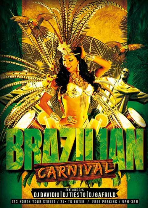 Brazilian Carnival Premium Flyer Template