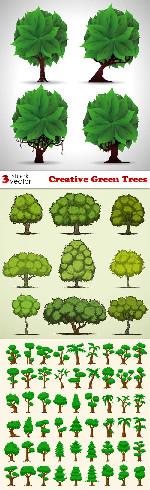 Vectors - Creative Green Trees