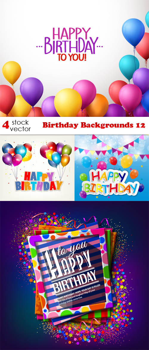 Vectors - Birthday Backgrounds 12