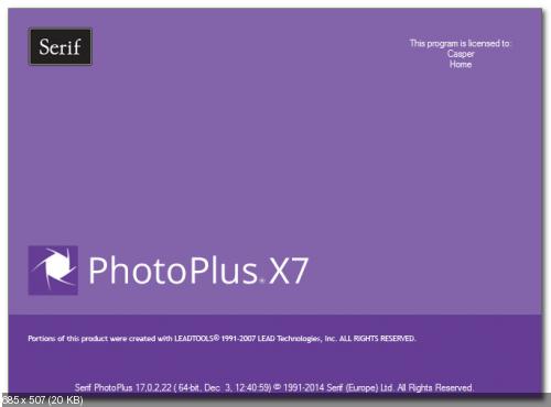 Serif PhotoPlus X7 v17.0.2.22 (Win32/Win64)