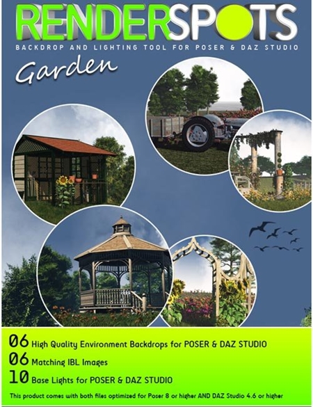 RenderSpots Garden for Poser and DAZ Studio
